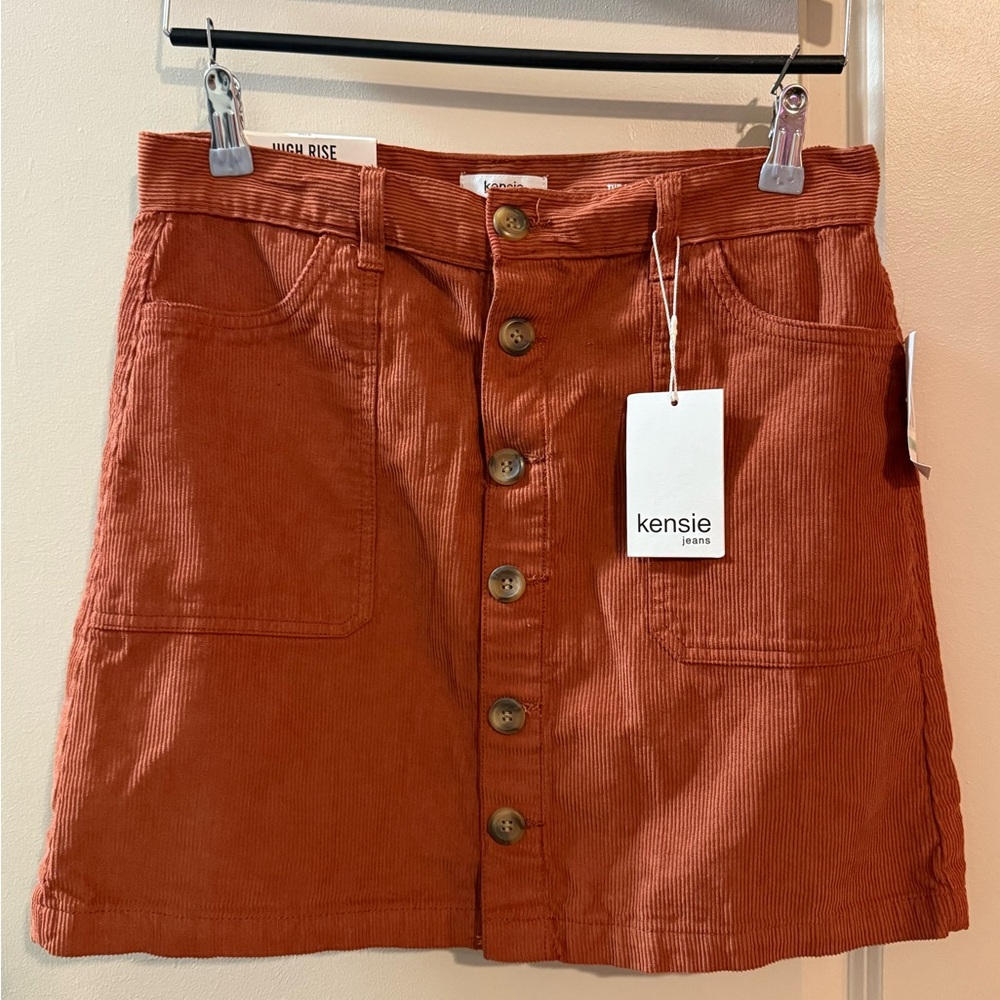 Kensie Women's High Rise Skirt - Warm Rust